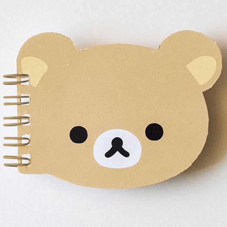 Rilakkuma轻松熊｜Favorite Things Diecut SP Memo Korilakkuma San-x最喜欢的东西系列熊头线圈便签本/备忘录｜80页