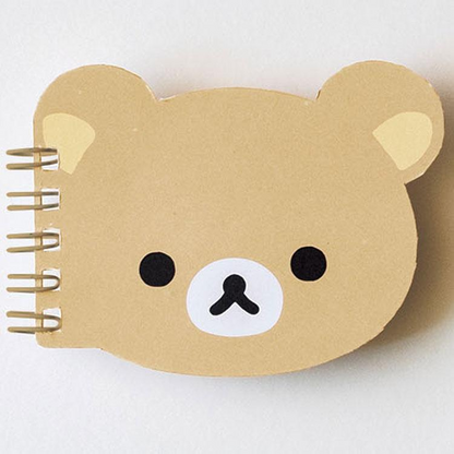 Rilakkuma轻松熊｜Favorite Things Diecut SP Memo Korilakkuma San-x最喜欢的东西系列熊头线圈便签本/备忘录｜80页