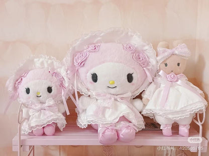 【Restock incoming】Sanrio｜White Frill Design Mascot Holder /Plush Keychain｜13.5×7.5×18cm approx.