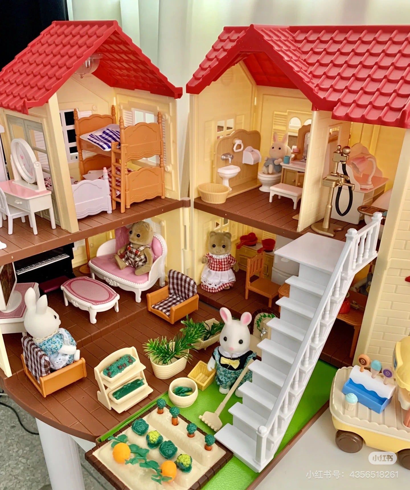 SylvanianFamilies森贝儿家族｜Country Home Furniture Set-Chocolate Rabbit巧克力兔家庭烹饪家具套组/玩具/过家家2166