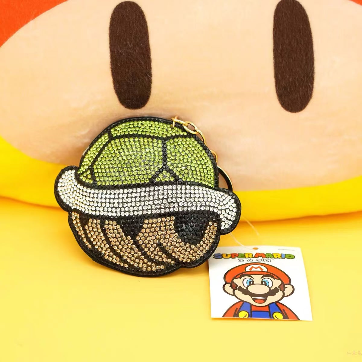Nintendo｜Mario Glitter Deco Key Holder Keychain/Keyring｜88×85×20mm approx.