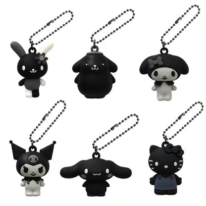 Sanrio｜Monochrome PVC Figure Keychain｜30×45×25mm approx.