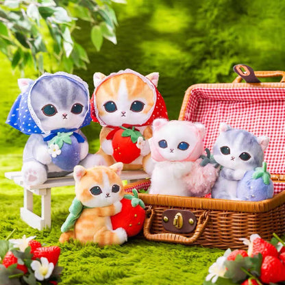 Mofusand｜Merci Strawberry Fruit Cat Mascot Holder /Plush Keychain｜170×130×90mm approx.