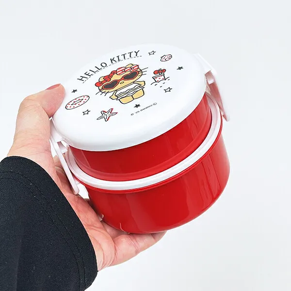 Sanrio｜hello kitty Sun-tanned Round 2-tier Lunch Box｜500ml