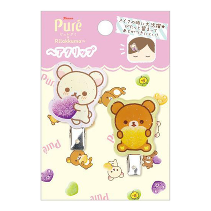 Rilakkuma｜Pure Gummy Hair Clips｜5.1 cm  x 3.4 cm approx.