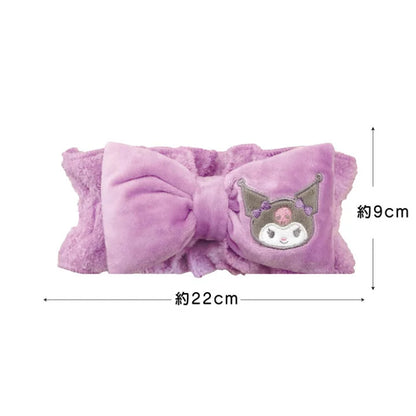 Sanrio｜吸水速干柔软发带/洗脸用发箍｜W24 x H7cm