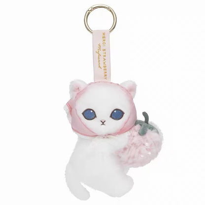 Mofusand｜Merci Strawberry Fruit Cat Mascot Holder /Plush Keychain｜170×130×90mm approx.