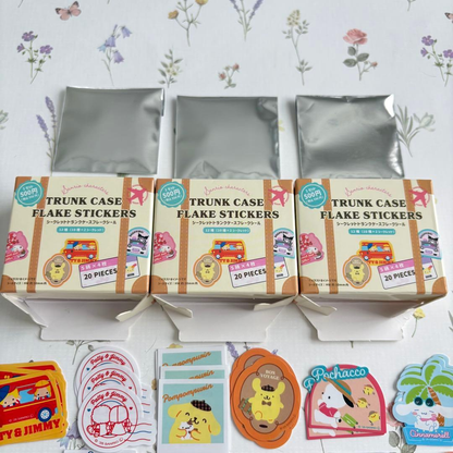 Sanrio｜Characters Secret Trunk Case Flake Stickers mystery bag/blind box/All 12 types｜1pcs