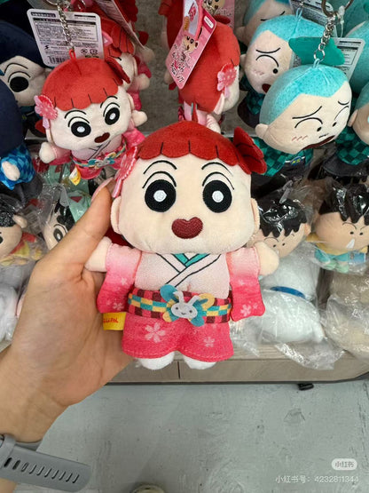 Crayon shin-chan｜Characters Embroidered Charm Mascot Holder /Plush Keychain｜110x195x70mm approx.