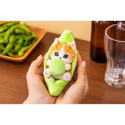 Mofusand｜Edamame Cat Nyan Bean Mascot Holder /Plush Keychain｜155×70×85mm approx.
