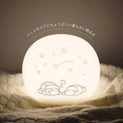 Kirby｜可以戳的软软拍拍柔光夜灯/床头灯/三档调节/正反图案/电池或USB两种充电｜約H108×W124×D124mm