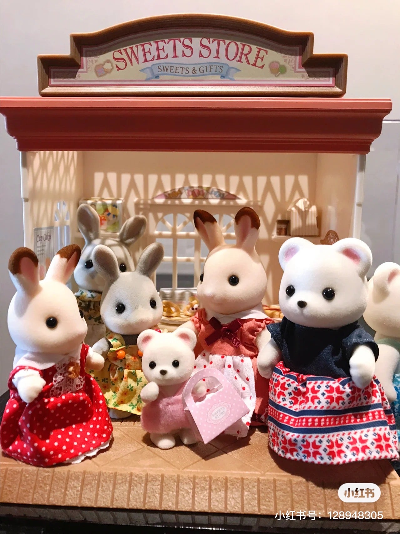 SylvanianFamilies森贝儿家族｜Polar Bear Family 北极熊家族系列战宝植绒套组/玩具/过家家