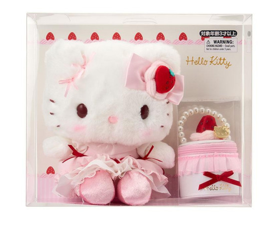 【limit 1】Sanrio｜Strawberry Whipped Cake Plush Toy &amp; Accessory Case Set