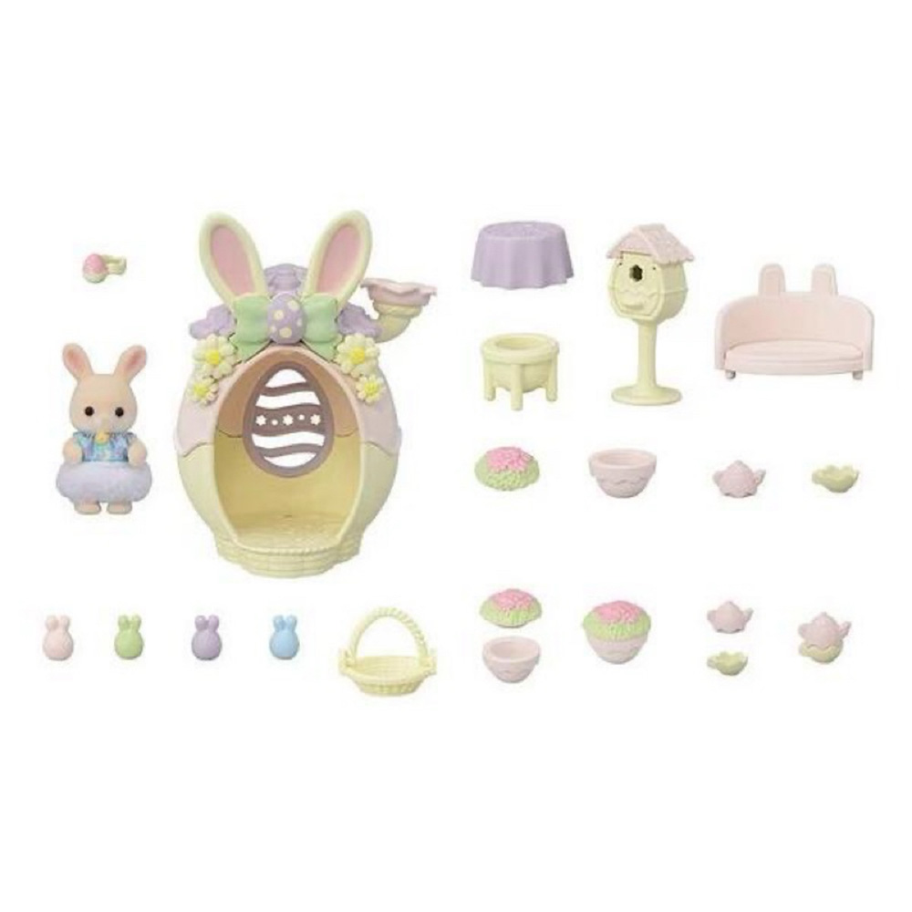 SylvanianFamilies森贝儿家族｜复活节彩蛋玛格丽特兔小屋套组/玩具/过家家