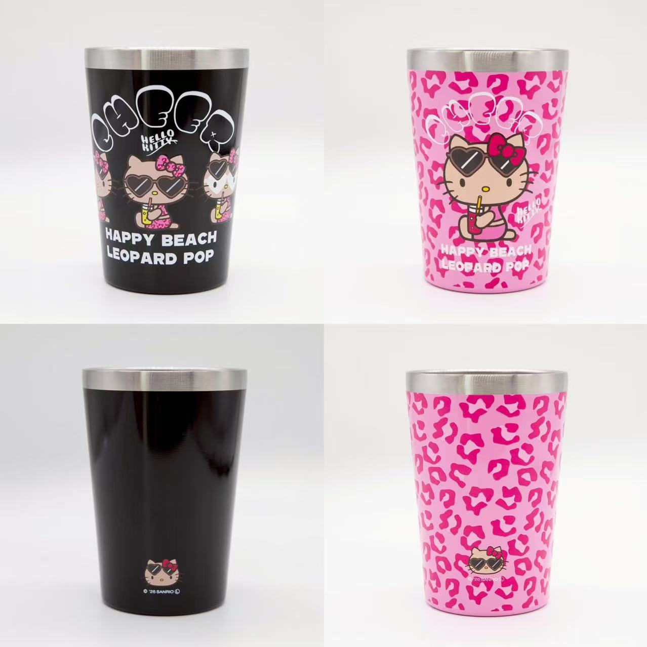 Sanrio｜Hello Kitty Leopard Pop Stainless Steel Tumbler Suntan｜9.5 x 9.0 x 13.0cm  approx.