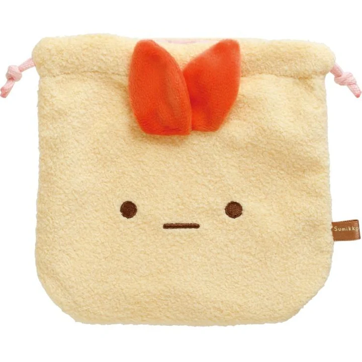 Sumikko gurashi｜Fluffy Face Plush Drawstring Bag｜150×155mm approx.