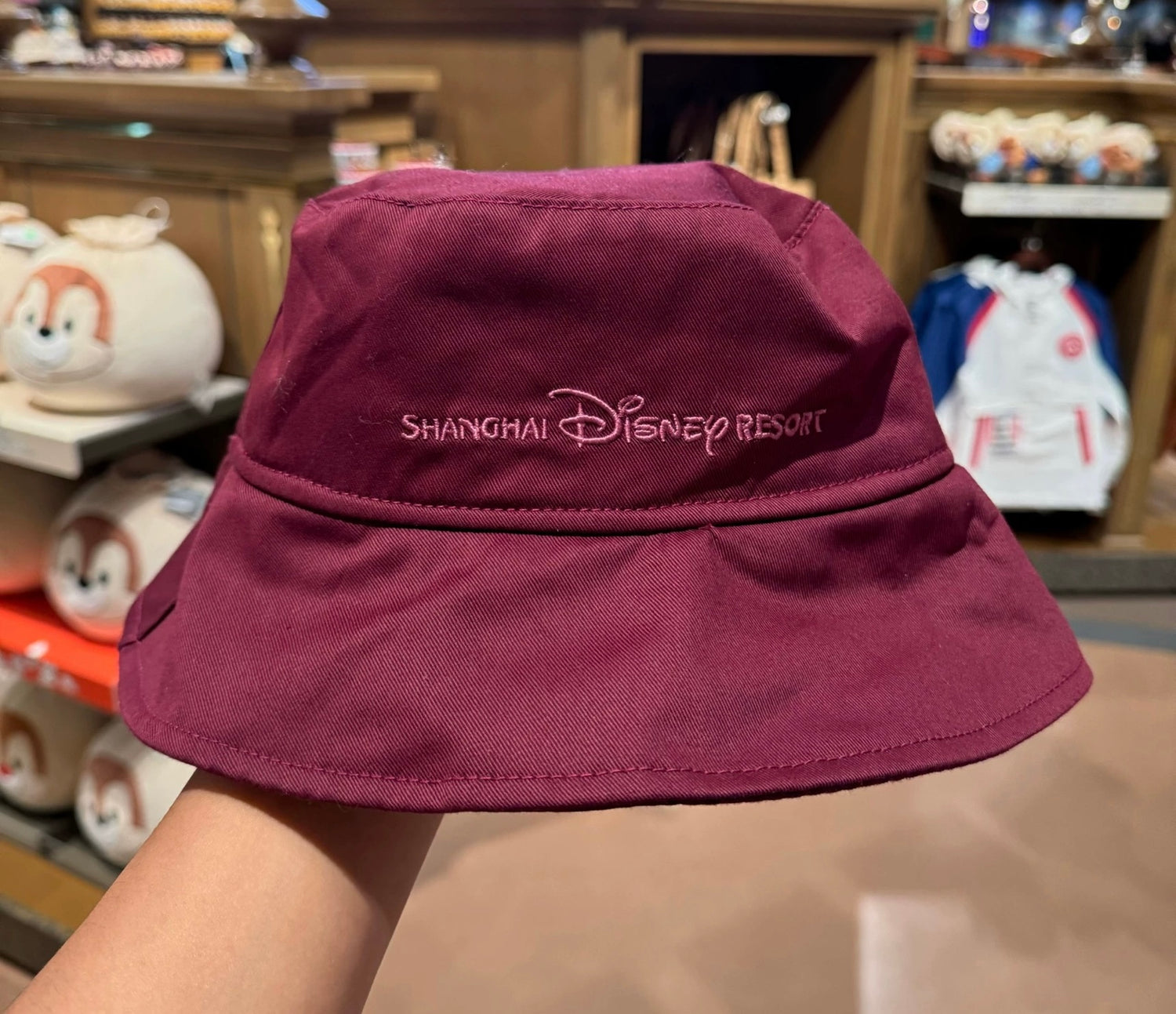 Disney迪士尼｜Lotso草莓熊可爱毛绒玩偶渔夫帽/遮阳帽