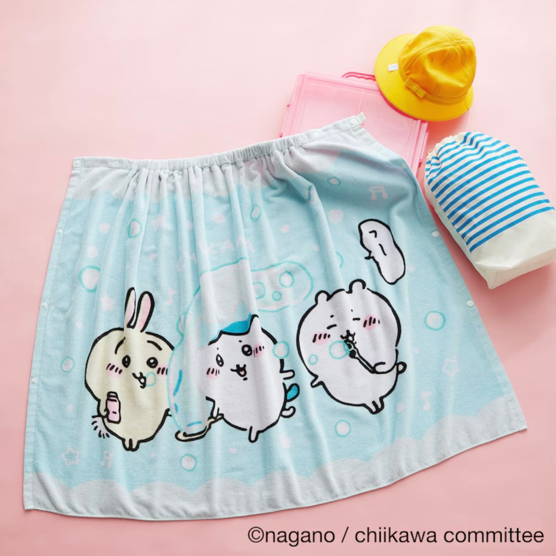 Chiikawa 吉伊卡哇|抗菌防紫外线加工带扣吸水巾/户内户外都可用|約800??1100mm