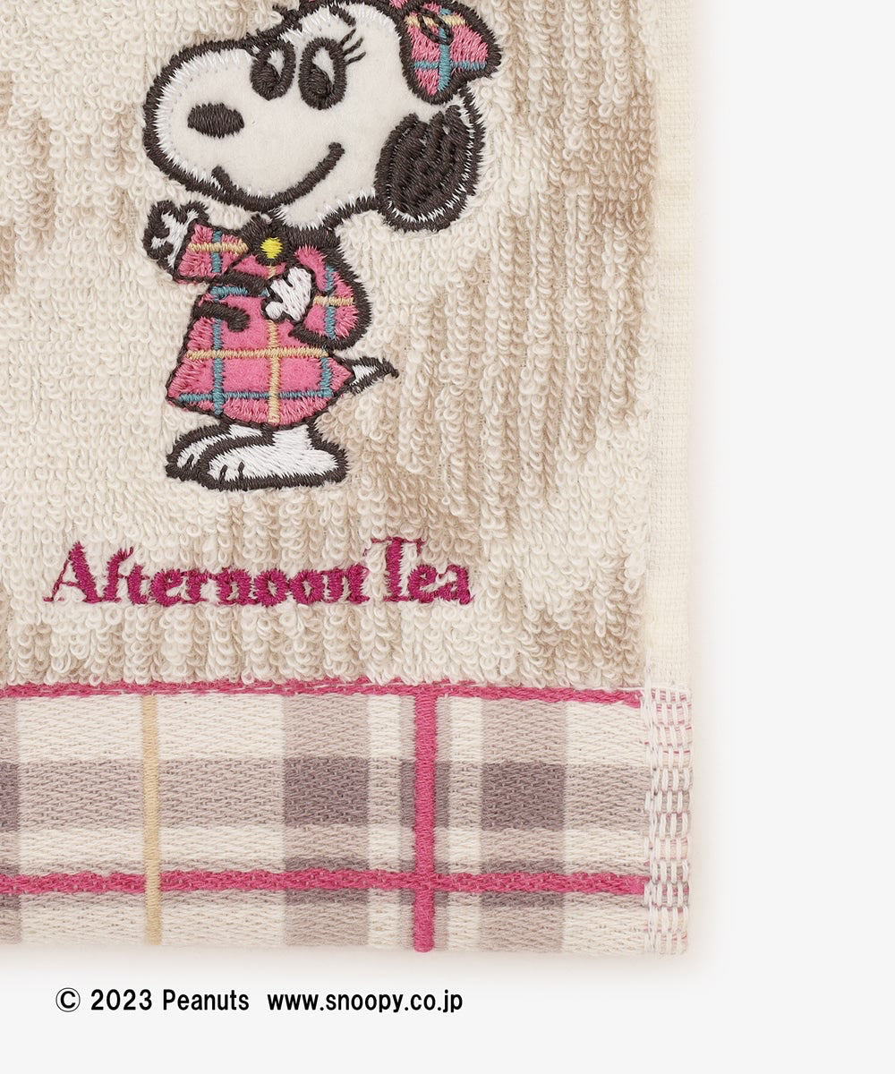 Snoopy｜Afternoon Tea英伦风限定超精美刺绣手帕/小方巾｜縦25.5cm/横25.5cm