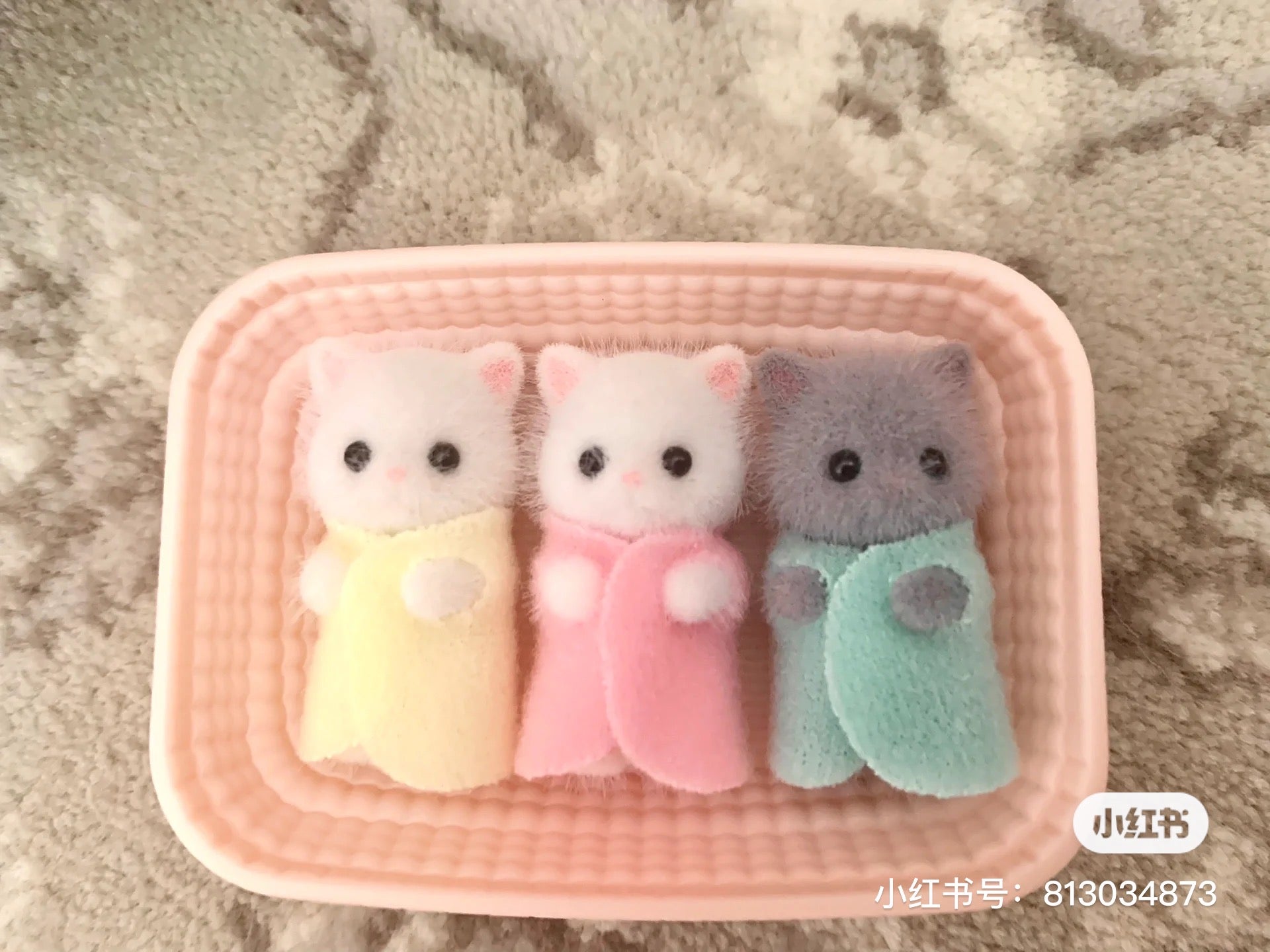 SylvanianFamilies森贝儿家族｜Persian Cat Triplets超萌波斯猫三胞胎宝宝套组/玩具/过家家5458