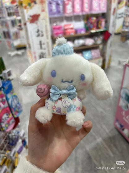 Sanrio三丽鸥｜Mascot Keychain粉彩碎花毛绒玩偶挂件/包挂｜约幅9.5×奥行7×高さ13cm