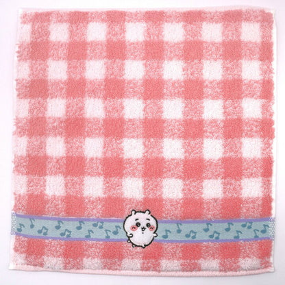 Chiikawa 吉伊卡哇｜角色音符纯棉刺绣小方巾/小毛巾｜約H250×W250mm