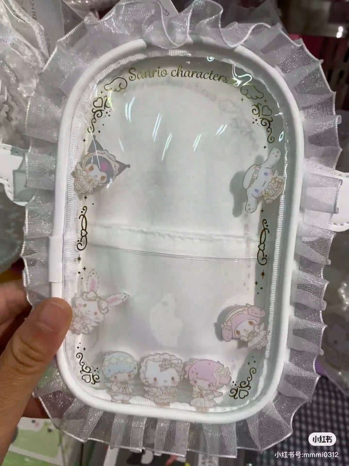 Sanrio｜Enjoy Idol Pure White Angel Acrylic Stand Holder｜17.5×3×18.5cm approx.