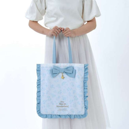Disney｜爱丽丝梦游仙境Alice Sweet Garden甜蜜花园茶会特辑超美水色公主吊坠花边大蝴蝶结托特包/单肩包/颜色超美｜約 縦38×横34×厚み1(cm)