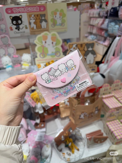 Sanrio｜Cat Club Sticker &amp; Case Set｜10.9 x 8.2 x 1cm approx.