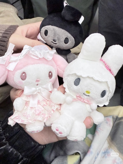 Sanrio｜My Melody 50th Anniversary  Mascot Holder /Plush Keychain｜H11.5 x W11 x D6cm approx.✔️