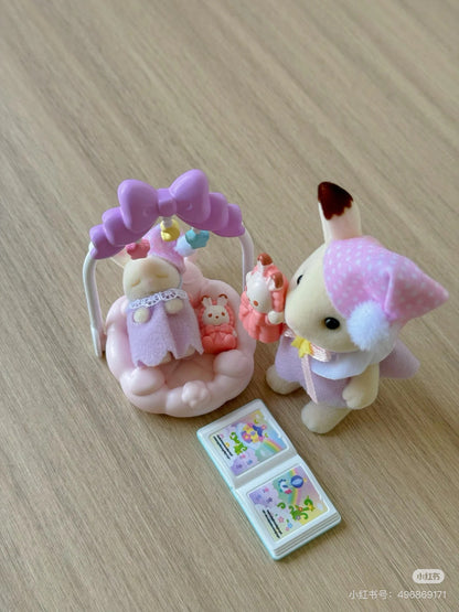 SylvanianFamilies｜Sleep Together Set-Chocolate Rabbit