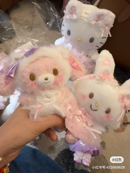 【limit 1】Sanrio｜White Cat Ballerina Mascot Holder /Plush Keychain｜9.5 x 6 x 13cm approx.