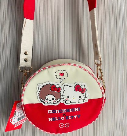 【limit 1】Monchhichi｜Hello Kitty x Monchhichi Round crossbody bag