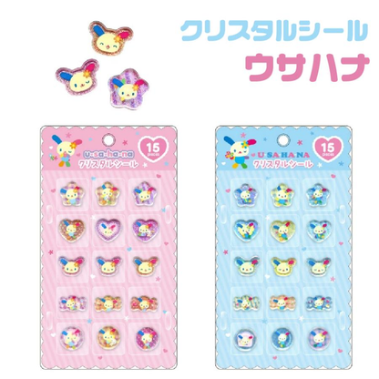 Sanrio｜Characters Usahana Crystal Seal sticker｜H17 x W20 x D3mm approx.