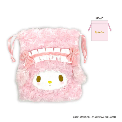 Sanrio｜My Sweet Piano Fluffy Drawstring Bag｜H190 x W170 x D5mm approx.
