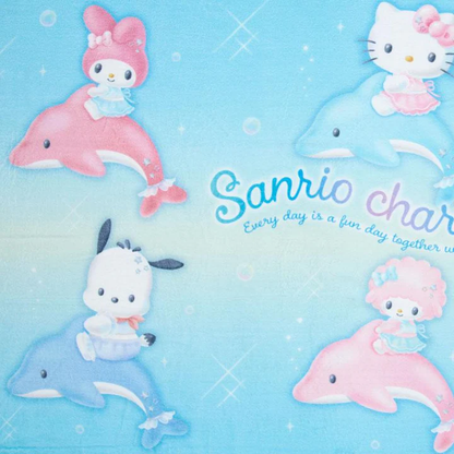 Sanrio｜Shiny Dolphin Characters Bath Towel｜W140×D0.5×H75cm approx.