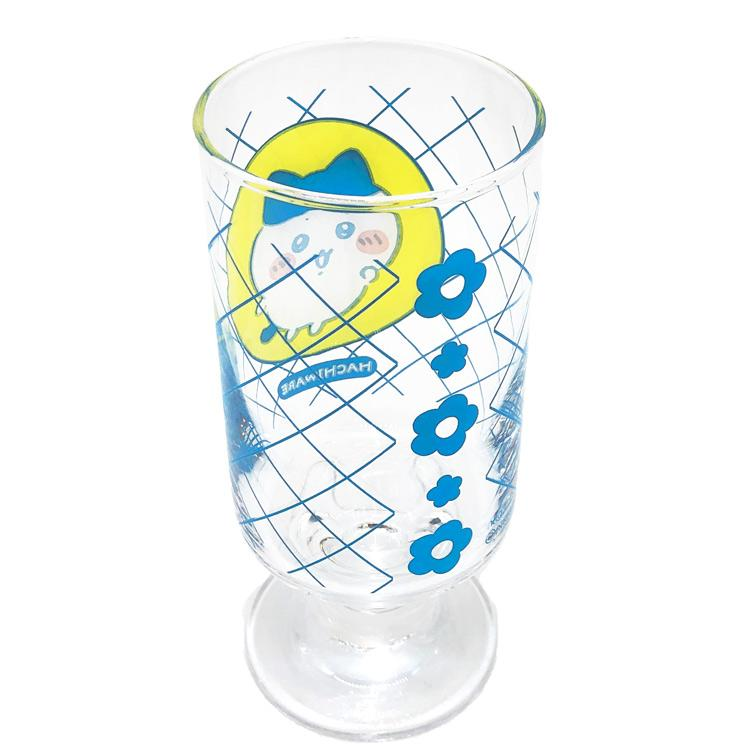 chiikawa｜Retro Cafe Showa Footed Parfait &amp; Dessert Glass with Floral Design｜280m