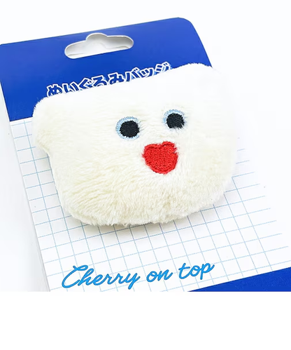 Mojojojo｜CHERRY ON TOP Face plush badge ｜H150 x W60 x D30mm approx.