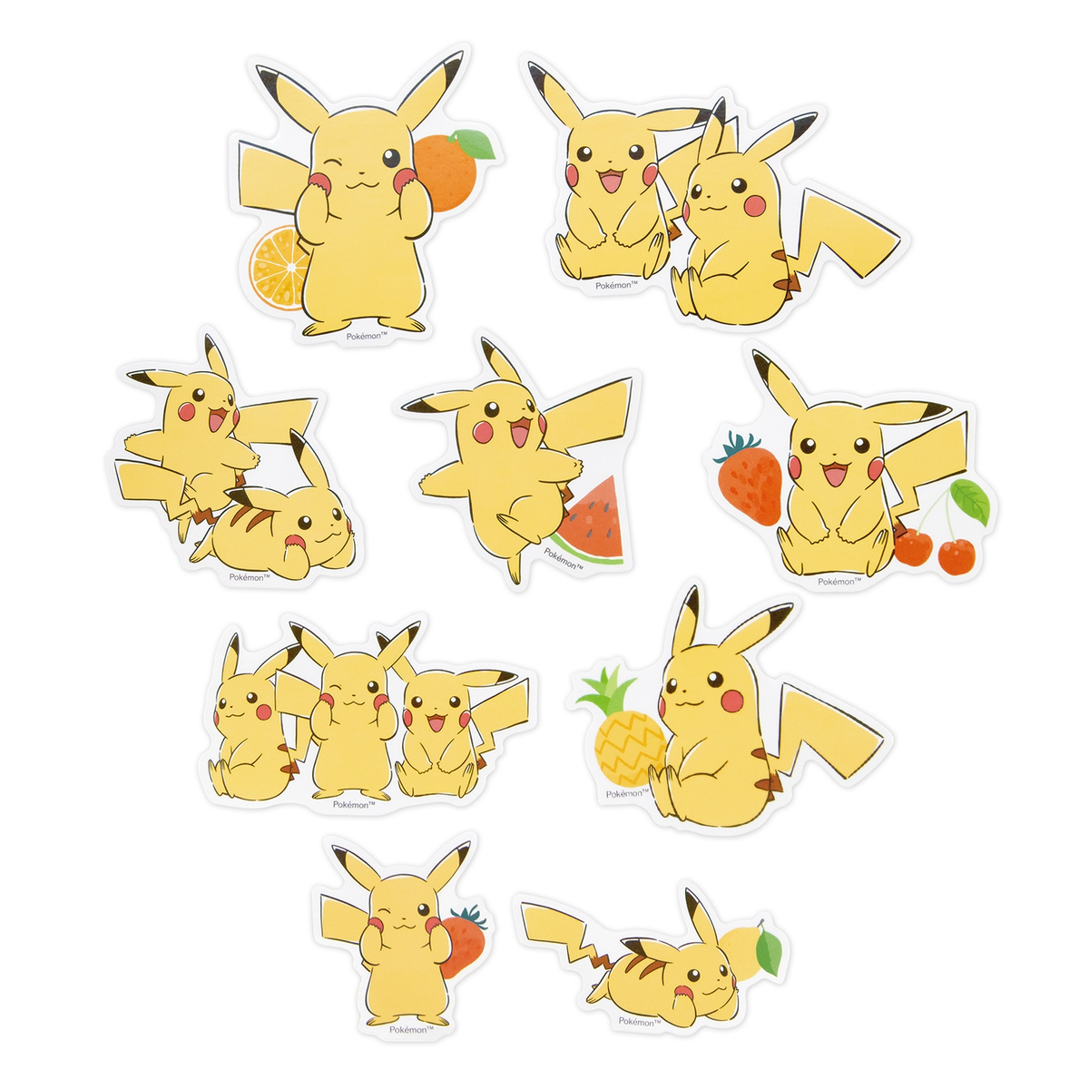 Pikachu｜Decorative Sticker-Fruit ｜9 piece