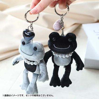 Pickles the Frog｜Monotone Mascot Holder /Plush Keychain｜H14×W8×D4cm approx.