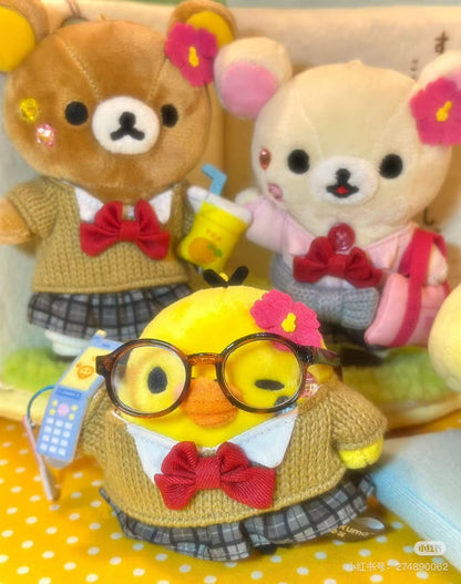 【limit 1】Rilakkuma｜Store 17th Anniversary JK Uniform Mascot Holder /Plush Keychain｜145×115×60mm approx.