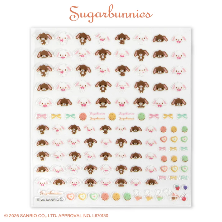 Sanrio｜Sugarbunnies Nail Art Stickers｜8cm x 9cm approx.