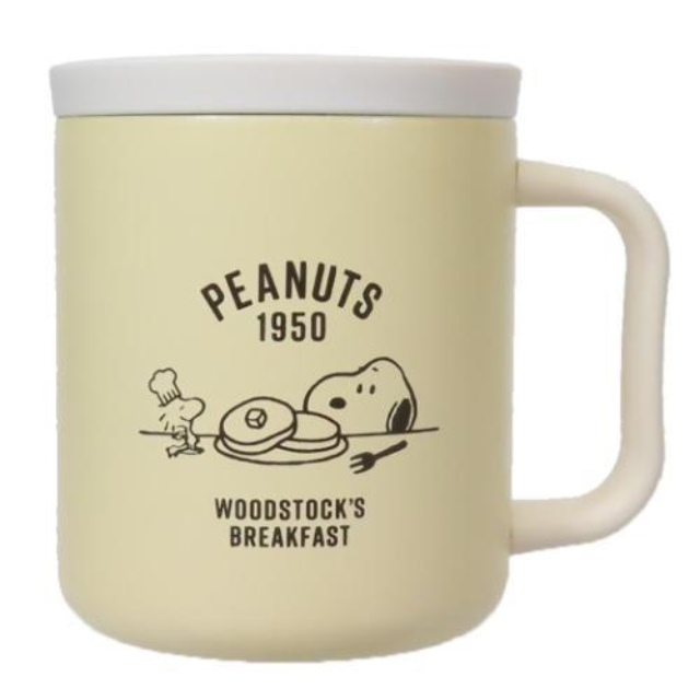 Snoopy史努比｜Peanuts可爱图案翻盖不锈钢保温保冷马克杯/咖啡杯｜400ml