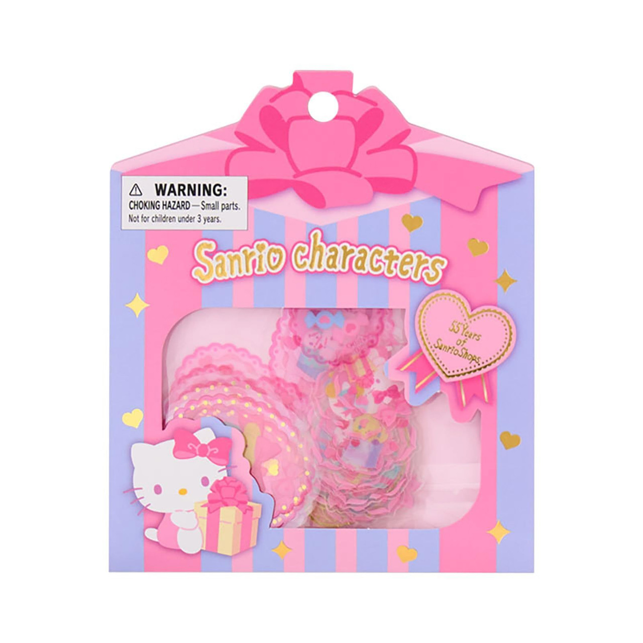 Sanrio｜55th Anniversary Hello kitty Wrapping Paper Sticker Set｜34 pieces