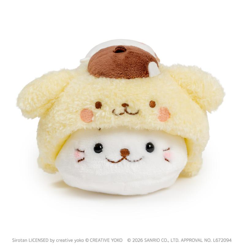 Sanrio｜Shirotan x Pompompurin Seal Plush Dolls/Plush Toy｜17cm  x 12cm x 10cm approx.