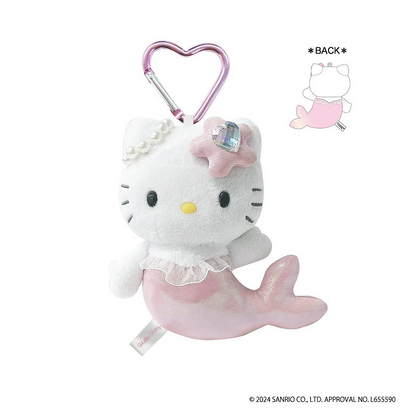 HelloKitty｜Fantasy Series Mermaid Mascot Holder /Plush Keychain｜ H12 × W8.5 × D6.5 cm approx.