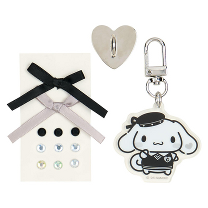 Sanrio三丽鸥｜Charm Decoration Set Monotone黑白印象系列手机吊饰装饰DIY套装｜约 5.5×1×12cm