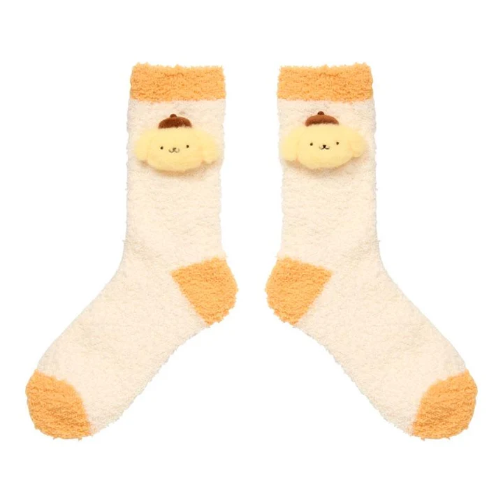 Sanrio｜Characters Plush Fluffy Crew Socks｜23-25cm approx.
