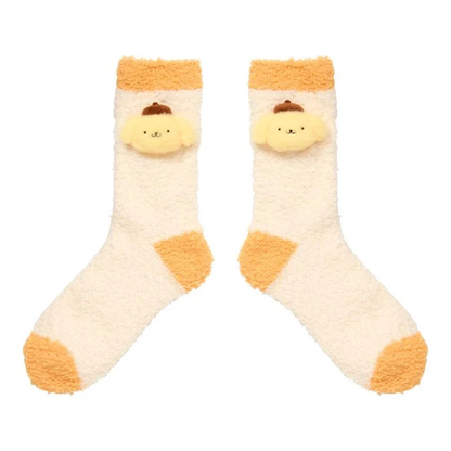 Sanrio｜Characters Plush Fluffy Crew Socks｜23-25cm approx.