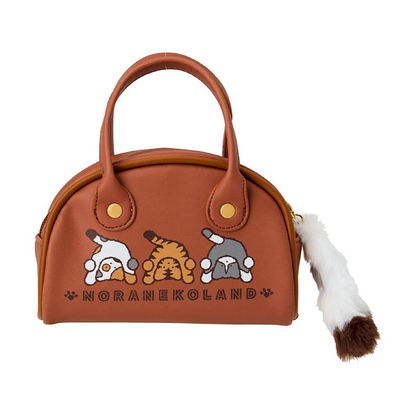 Sanrio｜Mini Boston Pouch Cat Club Noraneko Land｜17.5 x 17.0 x 7.0cm approx.
